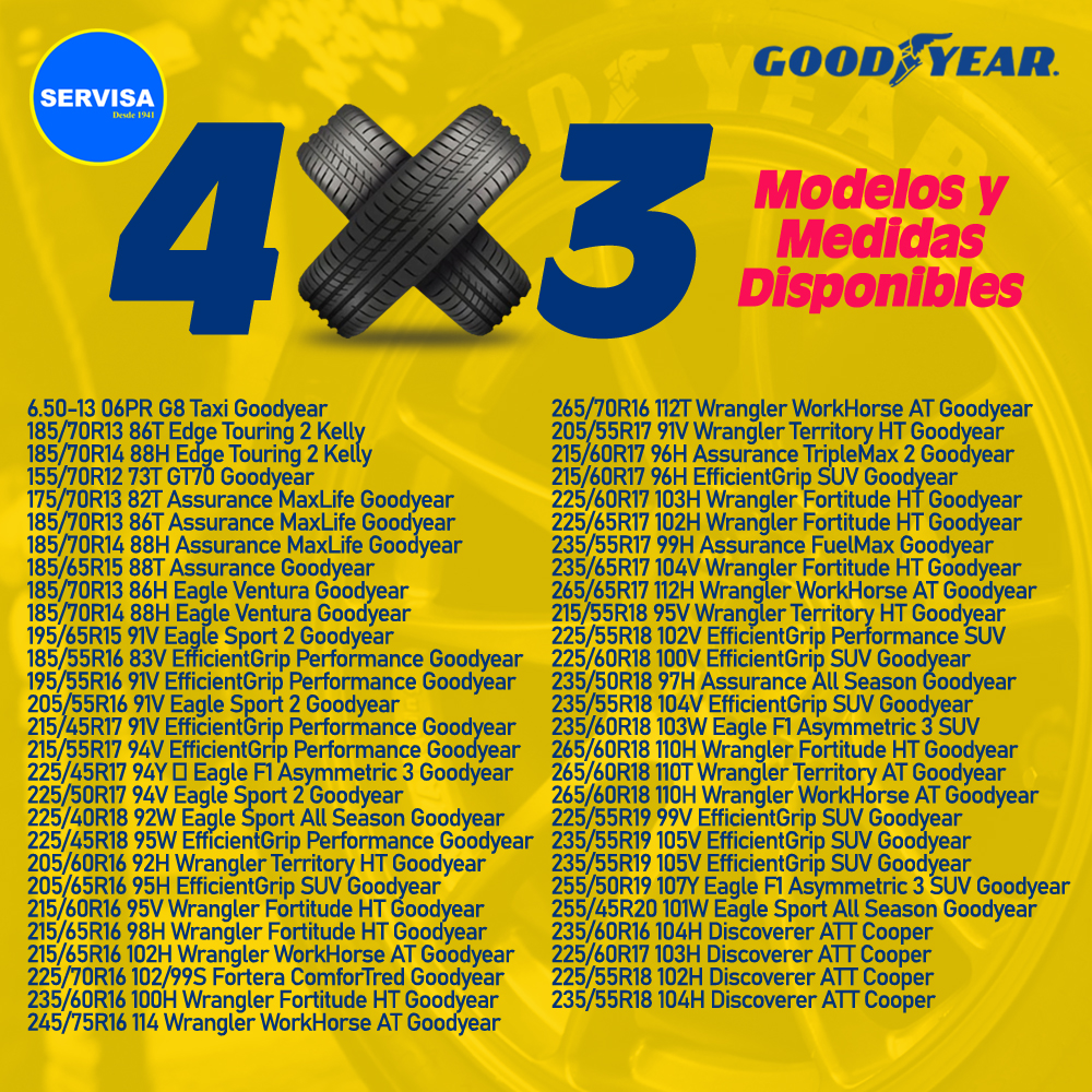 4X3 SERVISA GOODYEAR